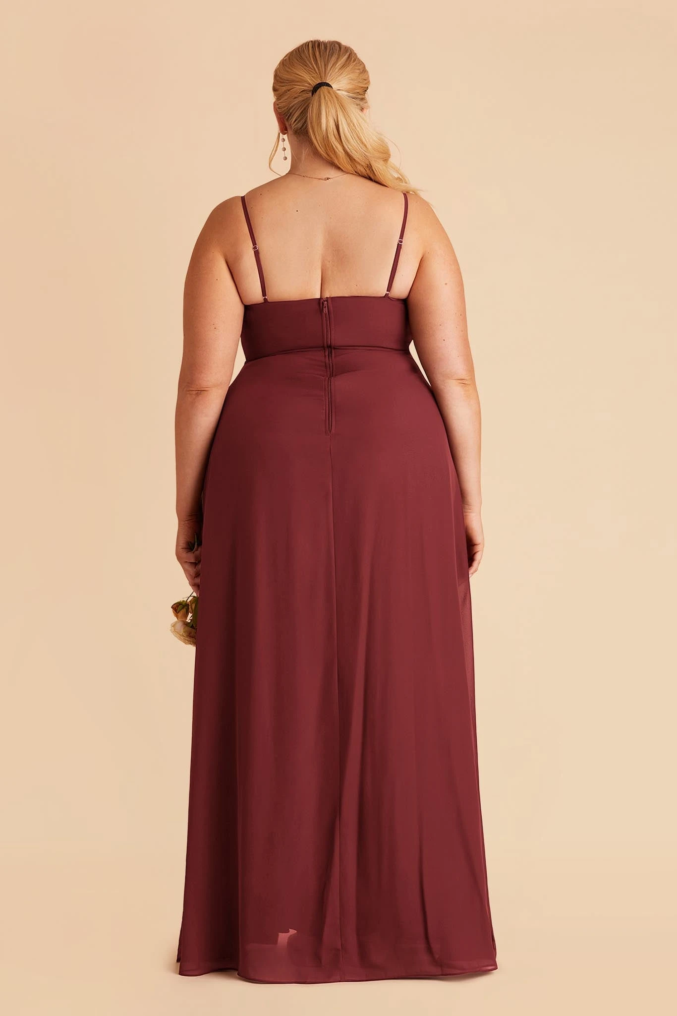 Amy Chiffon Dress - Rosewood 10 Amy Chiffon Dress - Rosewood - Image 8