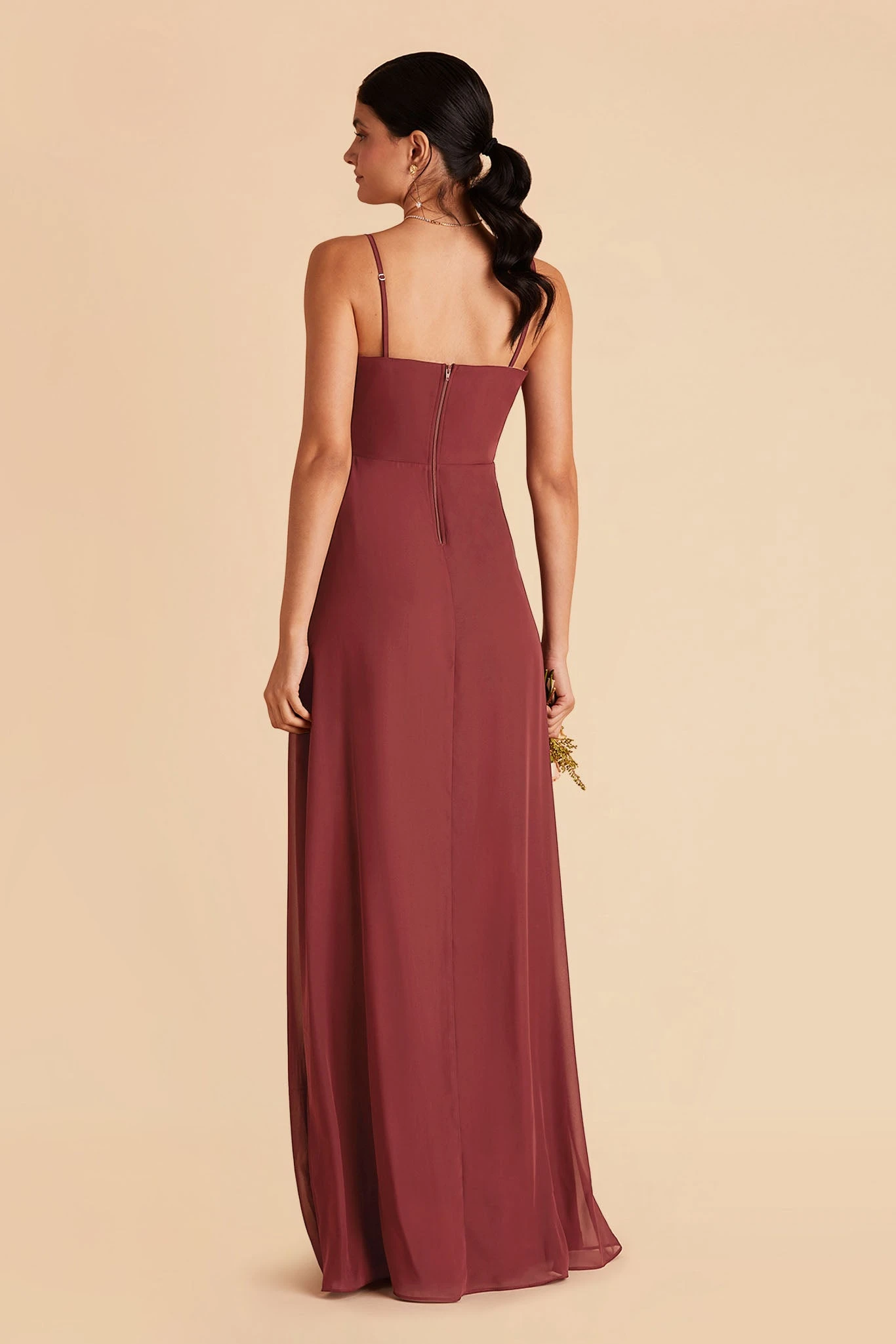 Chris Convertible Chiffon Dress - Rosewood 8 Chris Convertible Chiffon Dress - Rosewood - Image 6