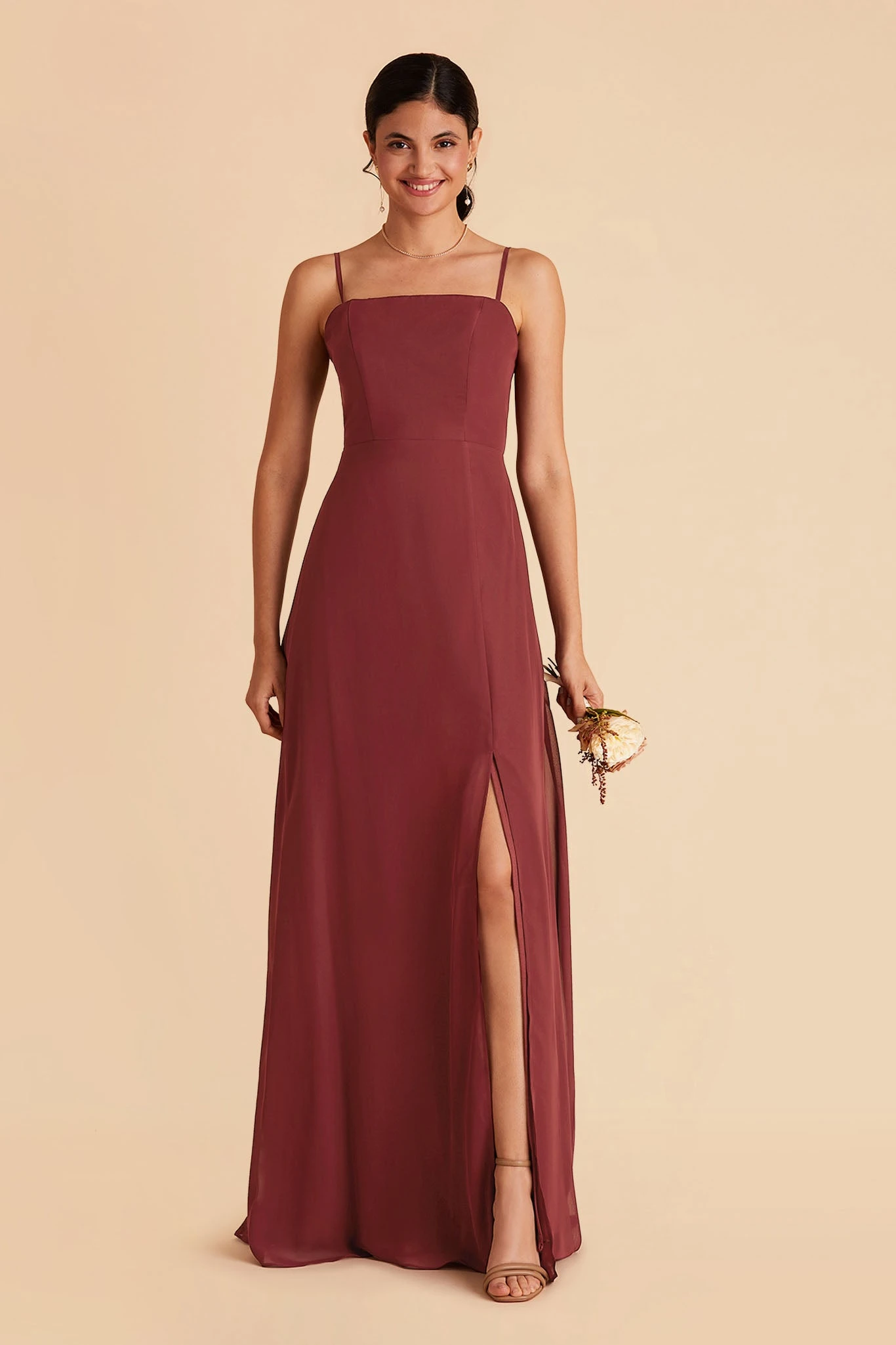 Chris Convertible Chiffon Dress - Rosewood 7 Chris Convertible Chiffon Dress - Rosewood - Image 5
