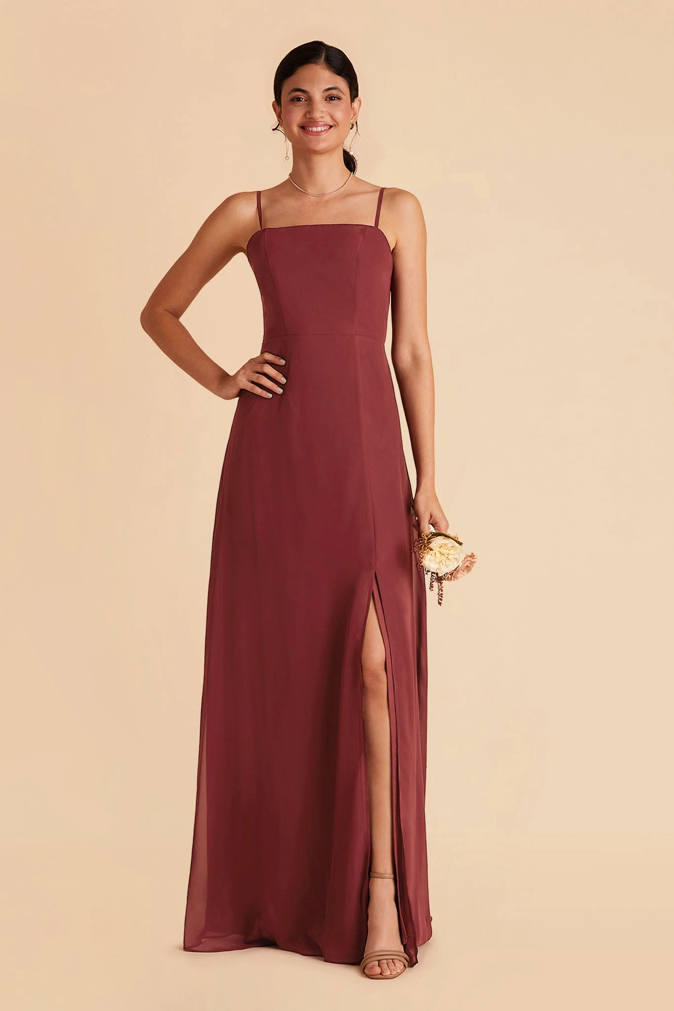 Chris Convertible Chiffon Dress - Rosewood 5 Chris Convertible Chiffon Dress - Rosewood - Image 3