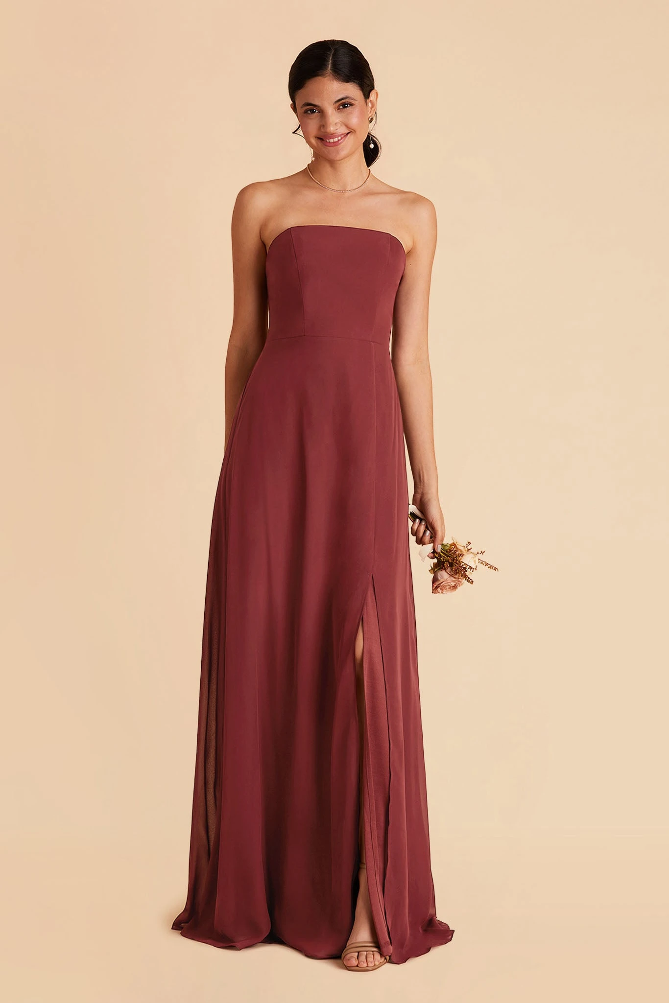 Chris Convertible Chiffon Dress - Rosewood 3 Chris Convertible Chiffon Dress - Rosewood