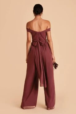 Gigi Convertible Jumpsuit - Rosewood -Elegance Bridal Store rosewood gigi convertible bridesmaid jumpsuit 03