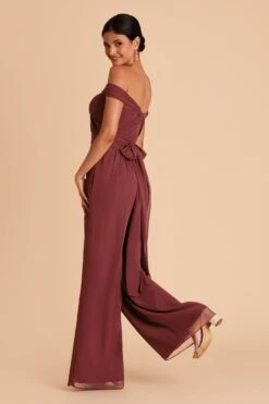 Gigi Convertible Jumpsuit - Rosewood -Elegance Bridal Store rosewood gigi convertible bridesmaid jumpsuit 04