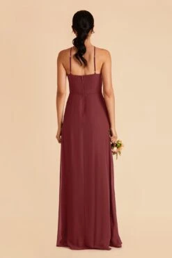 Juliet Chiffon Dress - Rosewood -Elegance Bridal Store rosewood juliet slit bridesmaid dress 04