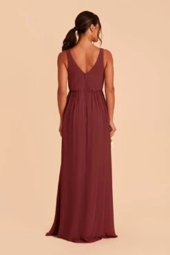 Laurie Empire Dress - Rosewood -Elegance Bridal Store rosewood laurie slit bridesmaid dress 04