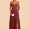 Theresa Chiffon Dress - Rosewood 2 Theresa Chiffon Dress - Rosewood -Elegance Bridal Store rosewood theresa convertible slit bridesmaid dress 03