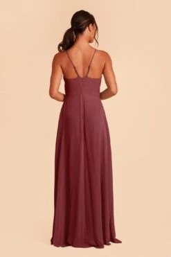 Theresa Chiffon Dress - Rosewood 14 Theresa Chiffon Dress - Rosewood -Elegance Bridal Store rosewood theresa convertible slit bridesmaid dress 05