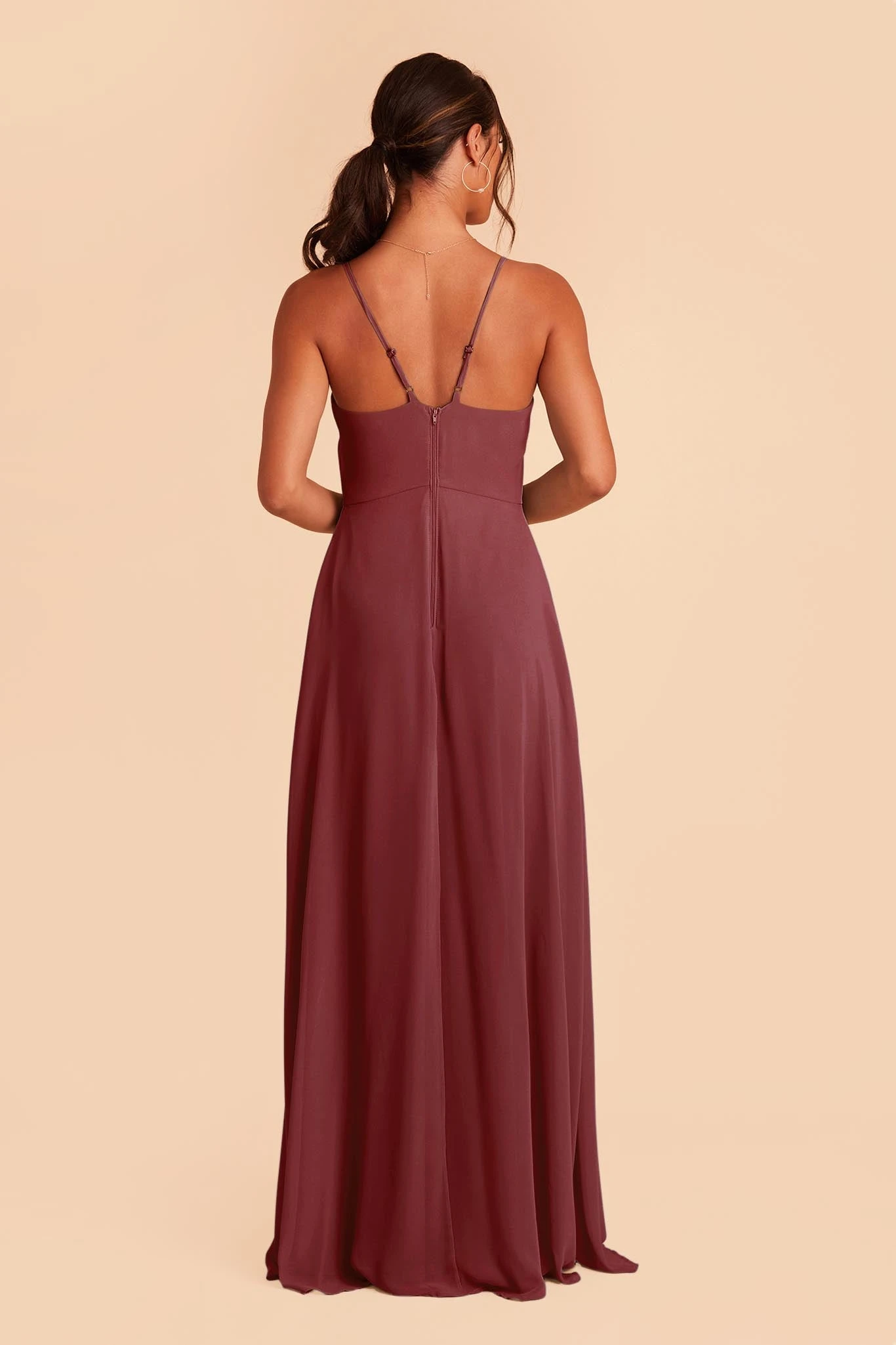 Theresa Chiffon Dress - Rosewood 8 Theresa Chiffon Dress - Rosewood - Image 6
