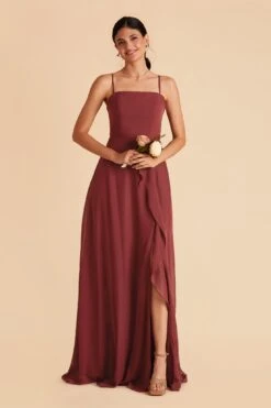 Winnie Convertible Chiffon Dress - Rosewood 16 Winnie Convertible Chiffon Dress - Rosewood -Elegance Bridal Store rosewood winnie convertible slit bridesmaid dress 03