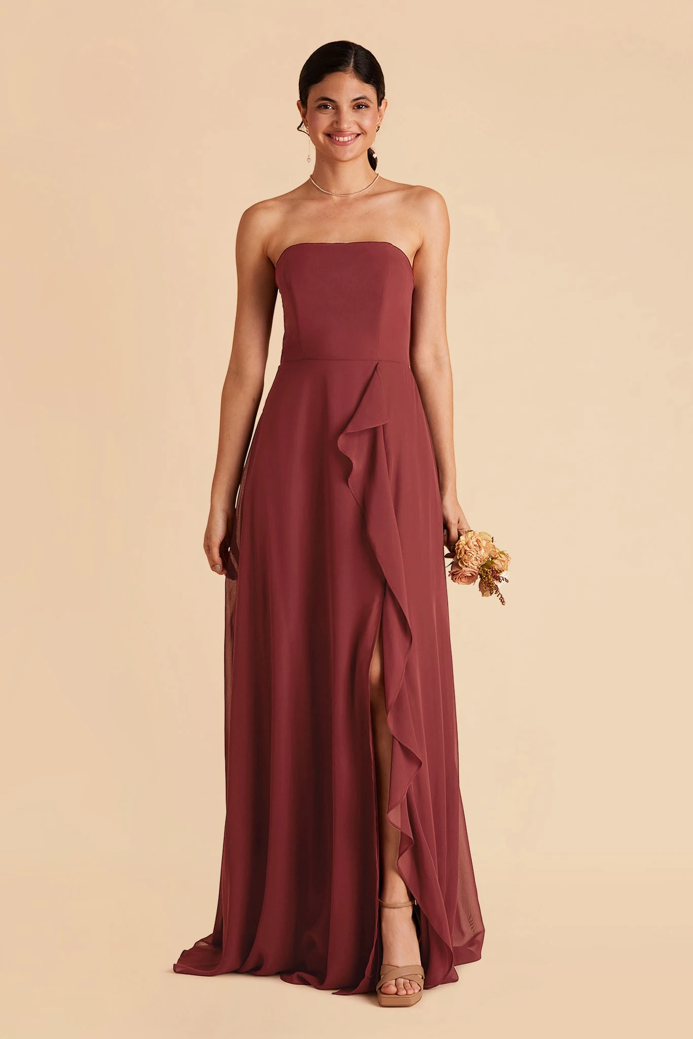 Winnie Convertible Chiffon Dress - Rosewood 5 Winnie Convertible Chiffon Dress - Rosewood - Image 3