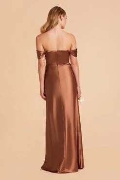 Mia Shiny Satin Convertible Dress - Rust 19 Mia Shiny Satin Convertible Dress - Rust -Elegance Bridal Store rust mia convertible satin bridesmaid dress 01