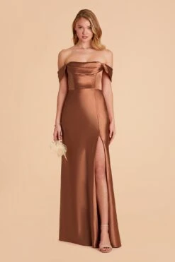 Mia Shiny Satin Convertible Dress - Rust 18 Mia Shiny Satin Convertible Dress - Rust -Elegance Bridal Store rust mia convertible satin bridesmaid dress 02