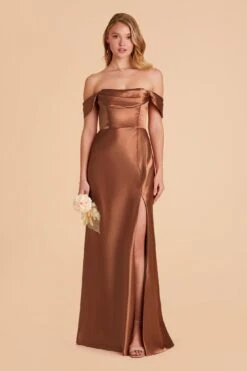 Mia Shiny Satin Convertible Dress - Rust 16 Mia Shiny Satin Convertible Dress - Rust -Elegance Bridal Store rust mia convertible satin bridesmaid dress 03