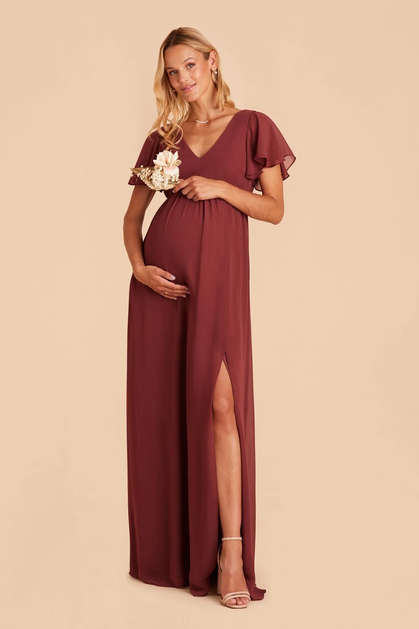 Hannah Empire Dress - Rosewood 4 Hannah Empire Dress - Rosewood - Image 2