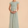 Celine Junior Dress - Sage 2 Celine Junior Dress - Sage -Elegance Bridal Store sage celine junior bridesmaid dress 02