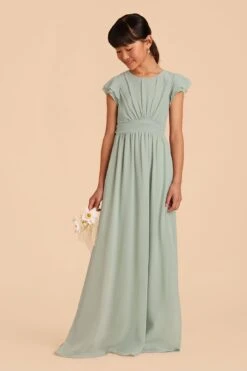 Celine Junior Dress - Sage -Elegance Bridal Store sage celine junior bridesmaid dress 03