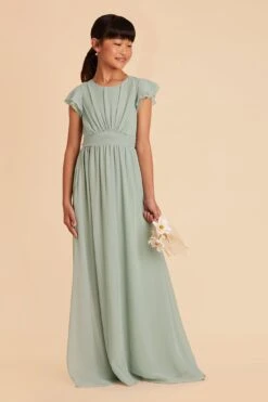 Celine Junior Dress - Sage -Elegance Bridal Store sage celine junior bridesmaid dress 04