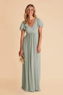 Hannah Empire Dress - Sage -Elegance Bridal Store sage hannah maternity chiffon bridesmaid dress 02 1f0e824c 3bae 4164 99af 4037ad564262
