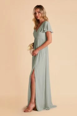 Hannah Empire Dress - Sage -Elegance Bridal Store sage hannah maternity chiffon bridesmaid dress 05