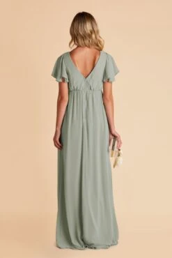 Hannah Empire Dress - Sage -Elegance Bridal Store sage hannah maternity chiffon bridesmaid dress 06