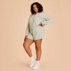 Zip Up Hoodie - Sage -Elegance Bridal Store sage hoodie plus size loungewear 05 739f7b6e b7cb 40a8 af15 a8dc5a729821