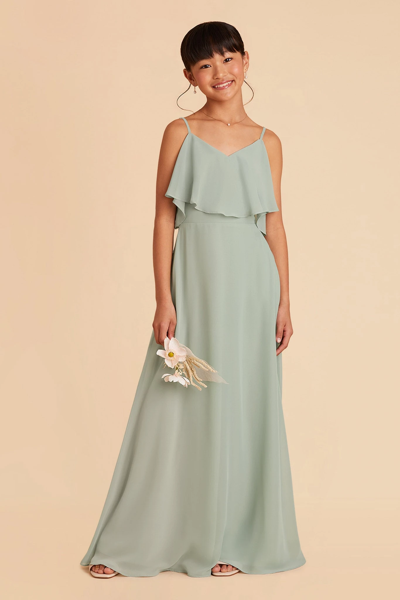 Janie Convertible Junior Dress - Sage 3 Janie Convertible Junior Dress - Sage