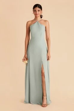 Juliet Chiffon Dress - Sage -Elegance Bridal Store sage juliet bridesmaid dress 01