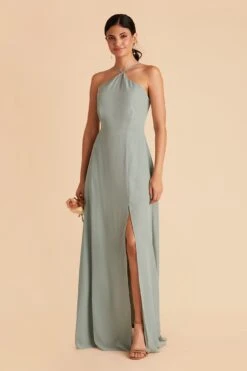 Juliet Chiffon Dress - Sage -Elegance Bridal Store sage juliet bridesmaid dress 02