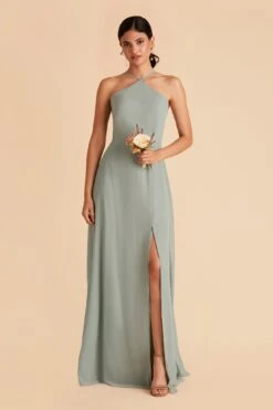 Juliet Chiffon Dress - Sage -Elegance Bridal Store sage juliet bridesmaid dress 03