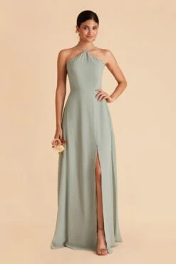 Juliet Chiffon Dress - Sage -Elegance Bridal Store sage juliet bridesmaid dress 04