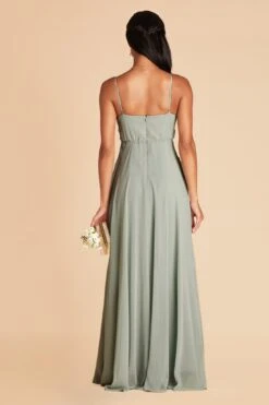 Kaia Dress - Sage -Elegance Bridal Store sage kaia chiffon bridesmaid dress 07