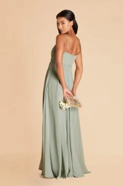 Kaia Dress - Sage -Elegance Bridal Store sage kaia chiffon bridesmaid dress 08