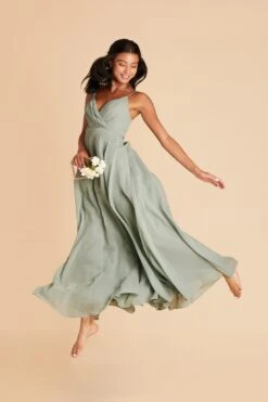 Kaia Dress - Sage -Elegance Bridal Store sage kaia chiffon bridesmaid dress 09