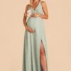 Laurie Empire Dress - Sage -Elegance Bridal Store sage laurie convertible bridesmaid dress 01