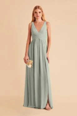 Laurie Empire Dress - Sage -Elegance Bridal Store sage laurie maternity chiffon bridesmaid dress 06