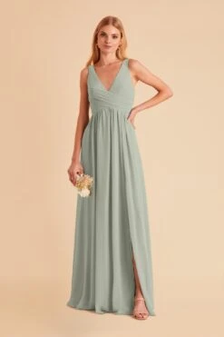 Laurie Empire Dress - Sage -Elegance Bridal Store sage laurie maternity chiffon bridesmaid dress 09