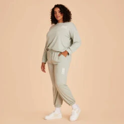 Sweatpants - Sage -Elegance Bridal Store sage sweat pants plus size loungewear 02 c5b68a38 74de 4e52 8428 5da38e75a097