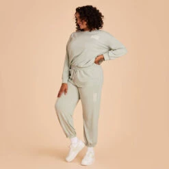 Sweatpants - Sage -Elegance Bridal Store sage sweat pants plus size loungewear 05 3269252c 09ae 4a20 bd22 7e4d0e86998e