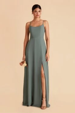 Amy Chiffon Dress - Sea Glass