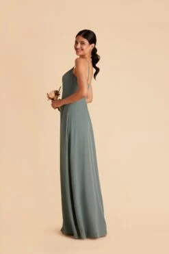 Amy Chiffon Dress - Sea Glass -Elegance Bridal Store sea glass amy bridesmaid dress 07