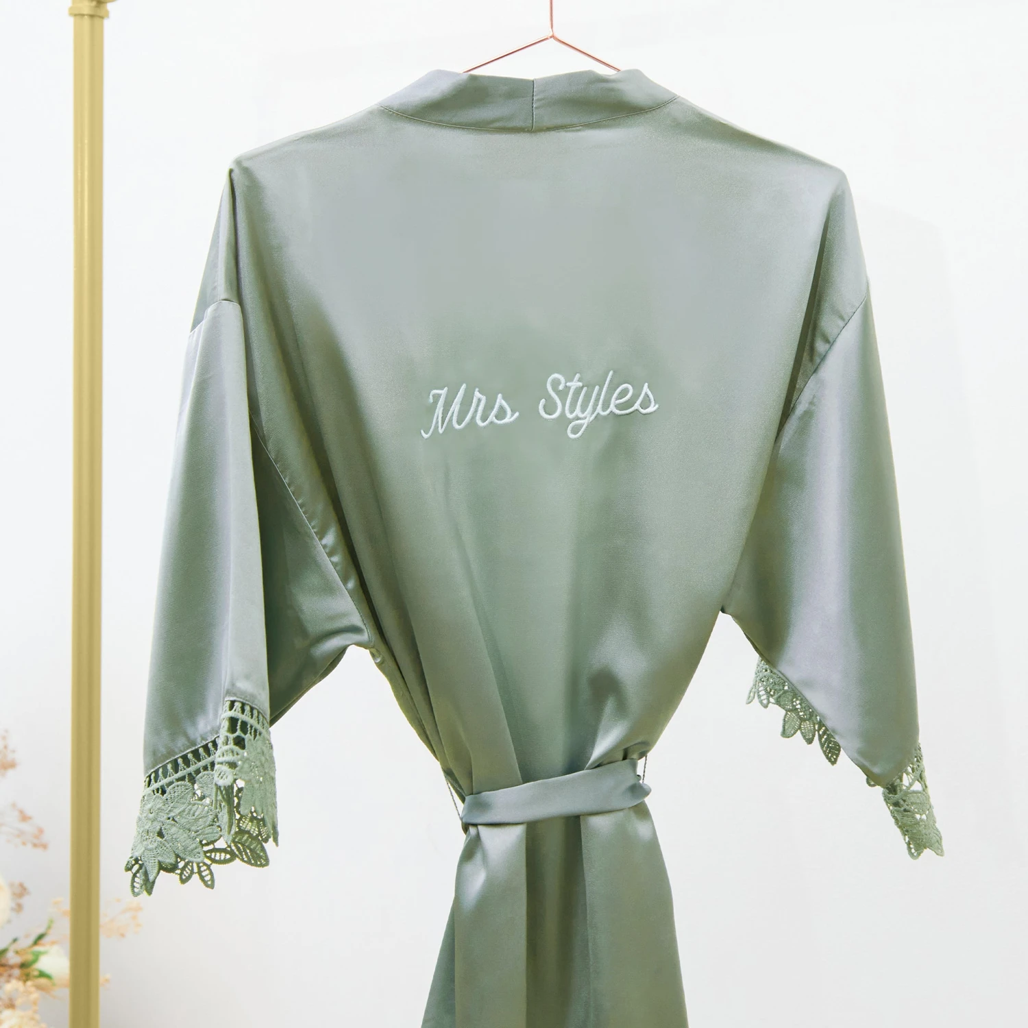 Claudine Lace Robe - Sea Glass 9 Claudine Lace Robe - Sea Glass - Image 7