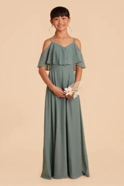 Janie Convertible Junior Dress - Sea Glass -Elegance Bridal Store sea glass janie convertible junior bridesmaid dress 07