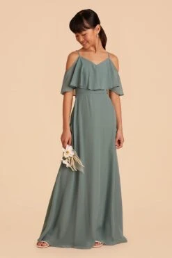 Janie Convertible Junior Dress - Sea Glass -Elegance Bridal Store sea glass janie convertible junior bridesmaid dress 10