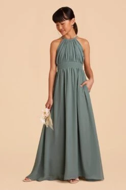 Sienna Junior Dress - Sea Glass 18 Sienna Junior Dress - Sea Glass -Elegance Bridal Store sea glass sienna junior bridesmaid dress 04