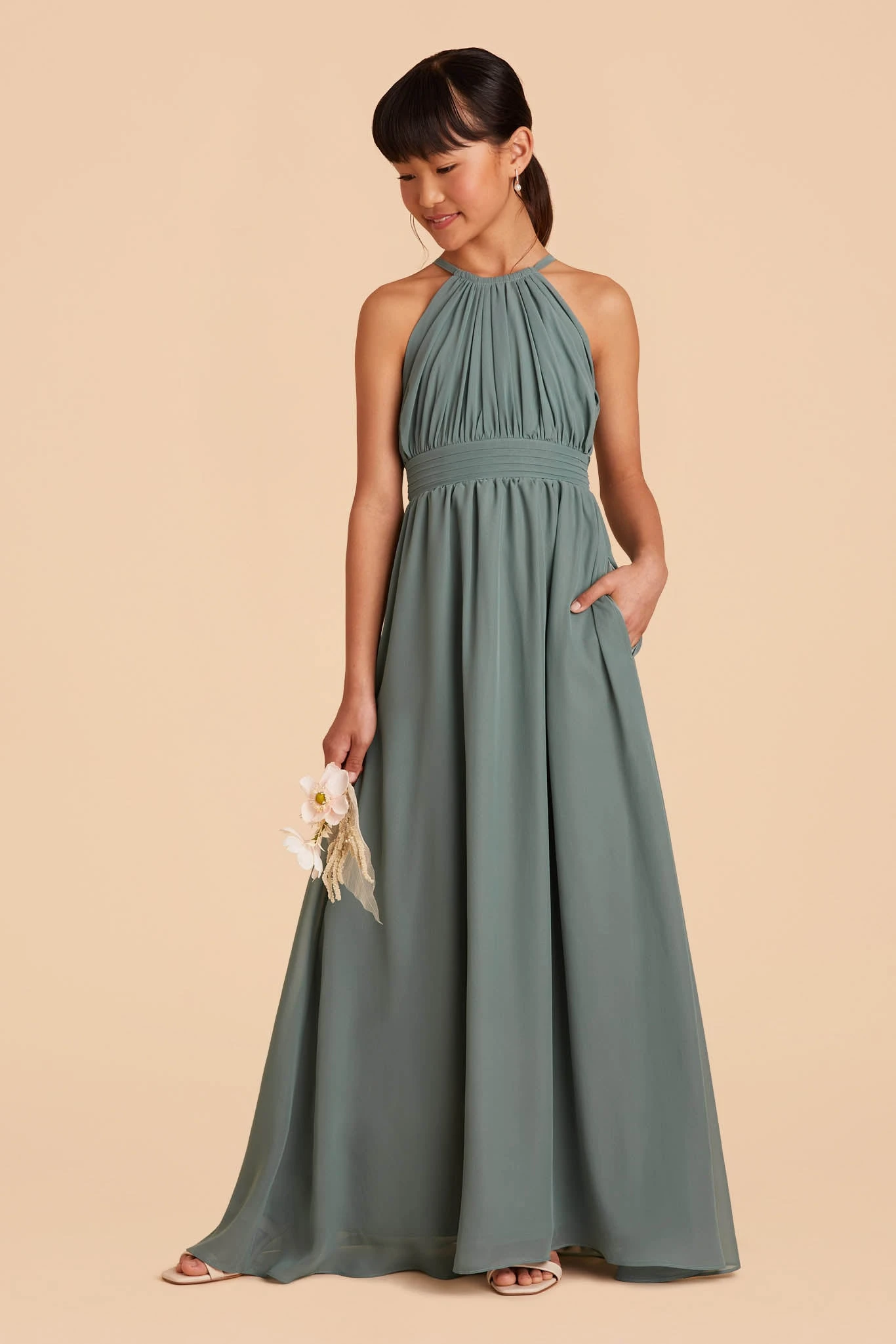 Sienna Junior Dress - Sea Glass 9 Sienna Junior Dress - Sea Glass - Image 7