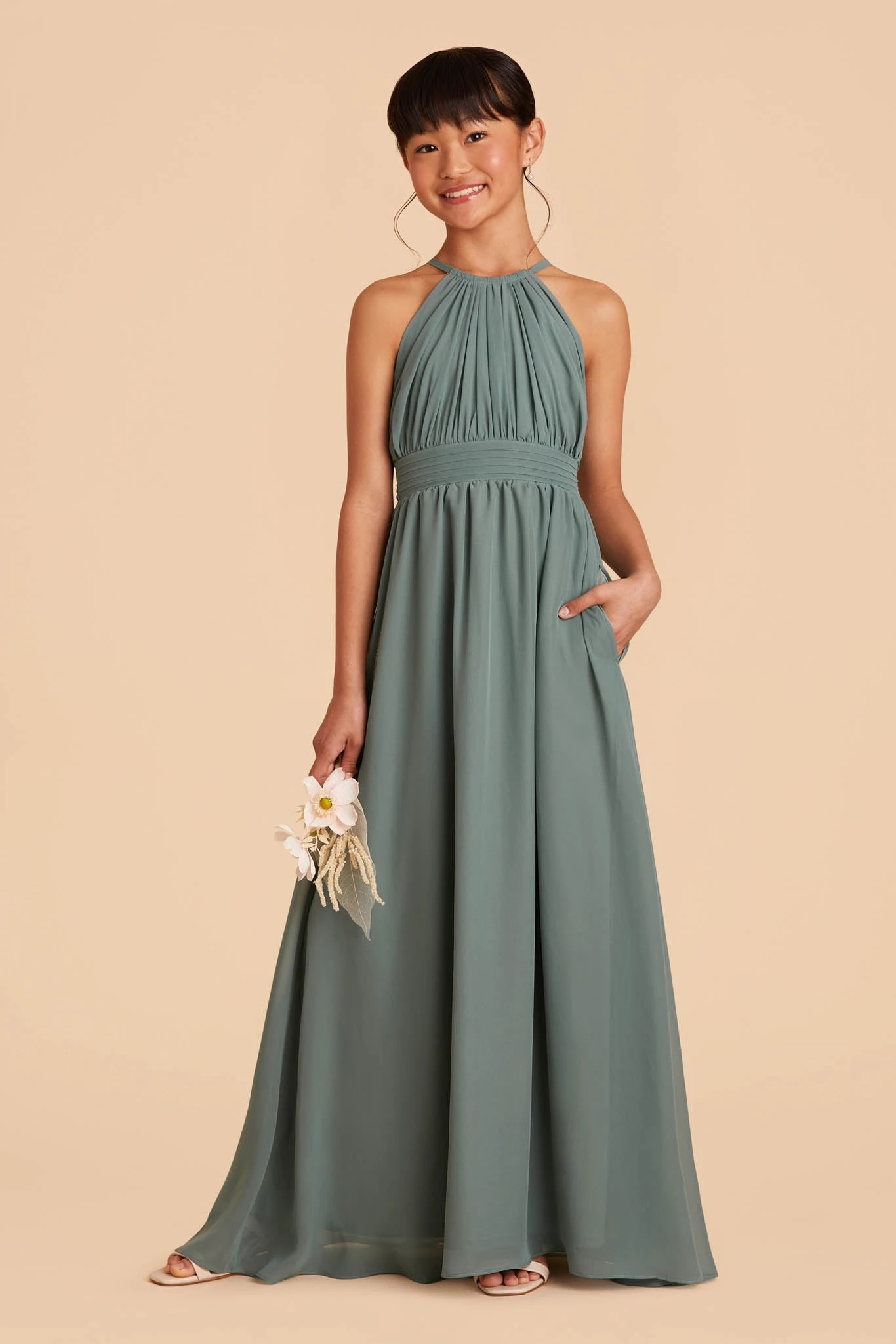 Sienna Junior Dress - Sea Glass 5 Sienna Junior Dress - Sea Glass - Image 3