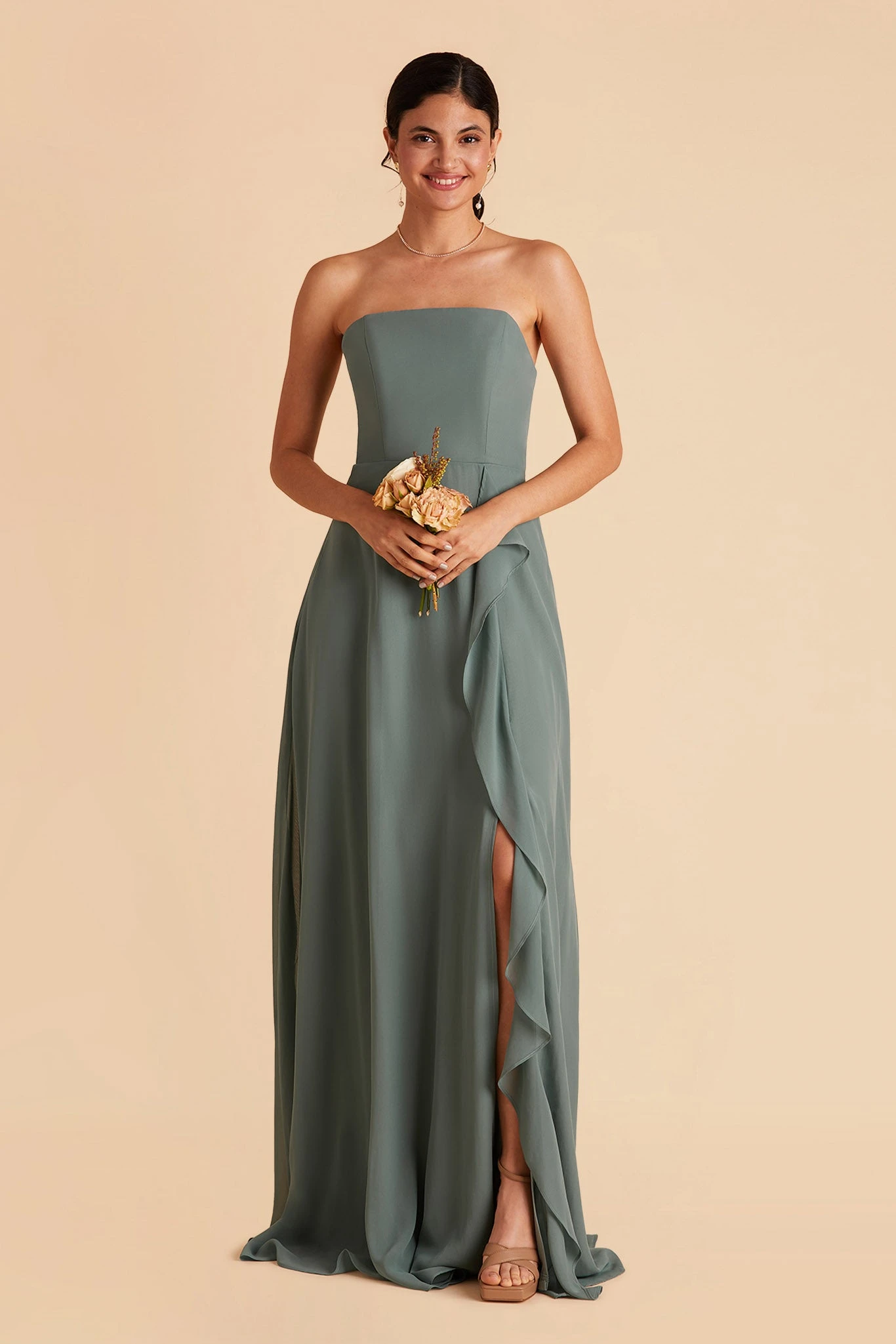 Winnie Convertible Chiffon Dress - Sea Glass 3 Winnie Convertible Chiffon Dress - Sea Glass