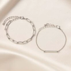Jagger Bracelet Set - Silver