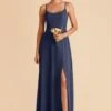 Amy Chiffon Dress - Slate Blue