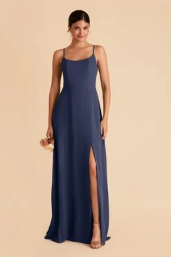 Amy Chiffon Dress - Slate Blue 12 Amy Chiffon Dress - Slate Blue -Elegance Bridal Store slate blue amy bridesmaid dress 03